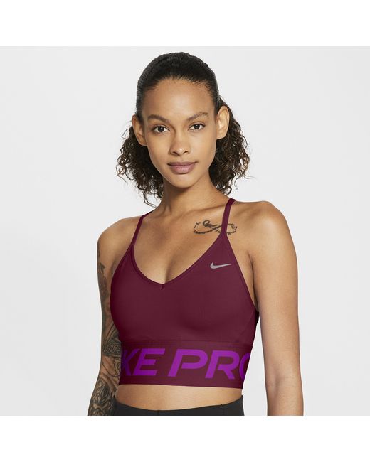 Nike Synthetic Indy Pro Cn Mirage Sport Bra Ll in Purple - Lyst