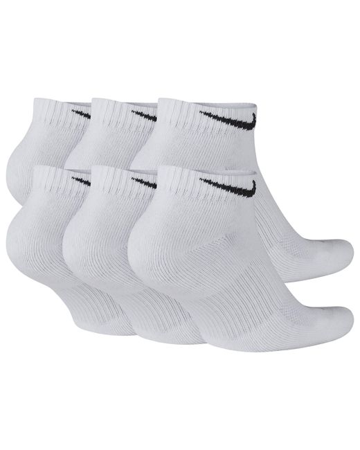 Nike Drifit Everyday Plus Cushion Training Low Socks 6 Pack in White