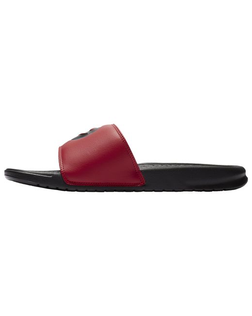 nike red benassi slides