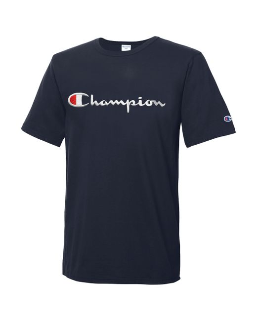 Champion Cotton T-shirt in Dark Blue 