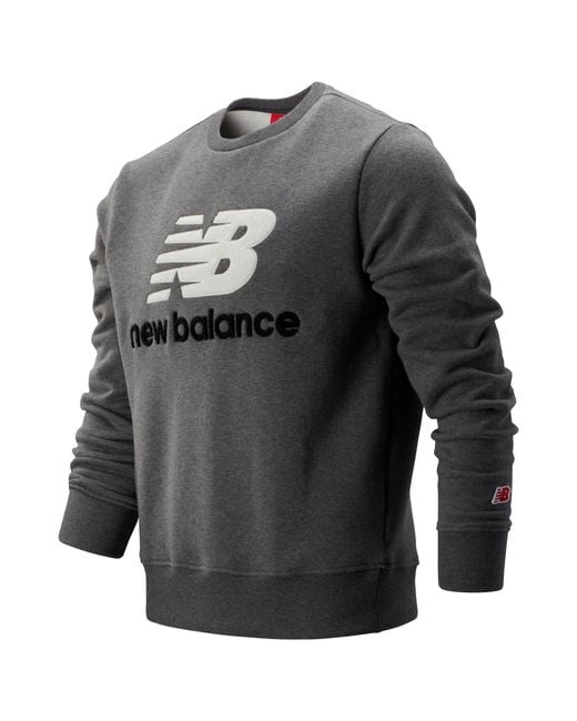 New Balance Men/'s NB Athletics Classic Crew Black with Blue /& White Size XL
