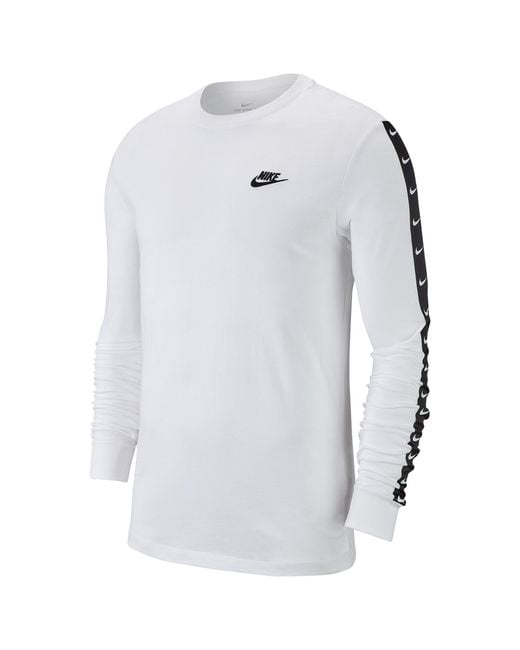 Nike Swoosh Long Sleeve Tshirt in White for Men Lyst