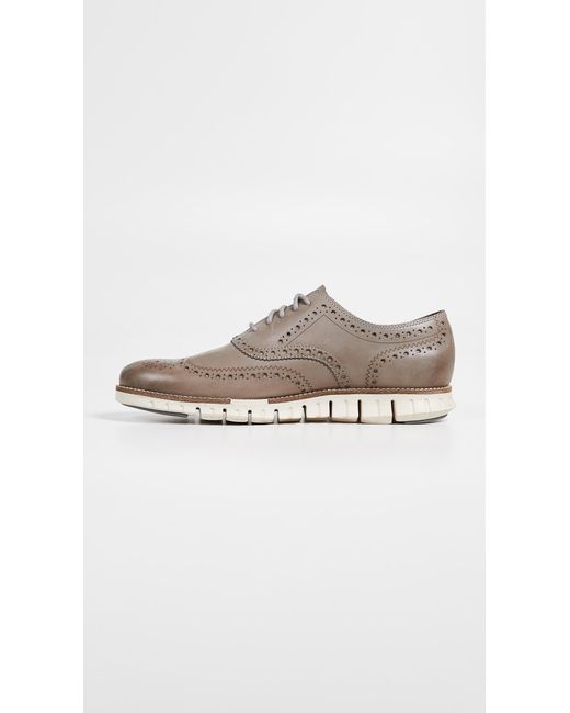 cole haan zerogrand wingtip oxford grey