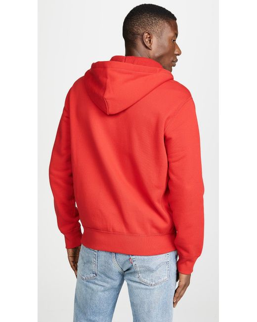 Polo Ralph Lauren Fleece Zip Hoodie in Red for Men - Save 12% - Lyst