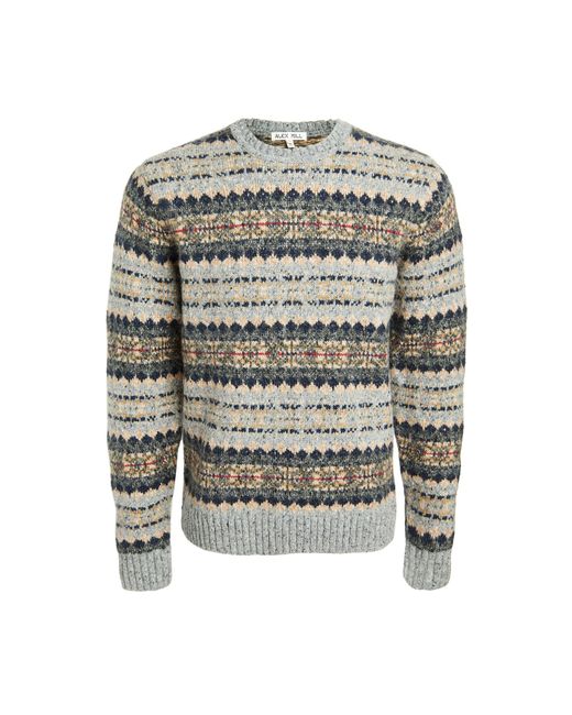 gray fair isle sweater