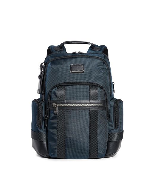 Tumi Leather Alpha Bravo Nathan Backpack in Navy (Blue ...