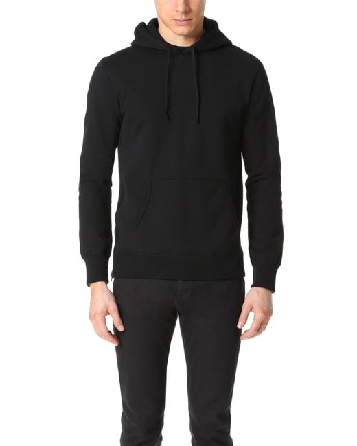 Reigning Champ Midweight Twill Terry Zip Hoodie in Black
