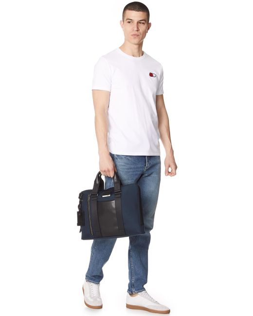 tumi blue briefcase