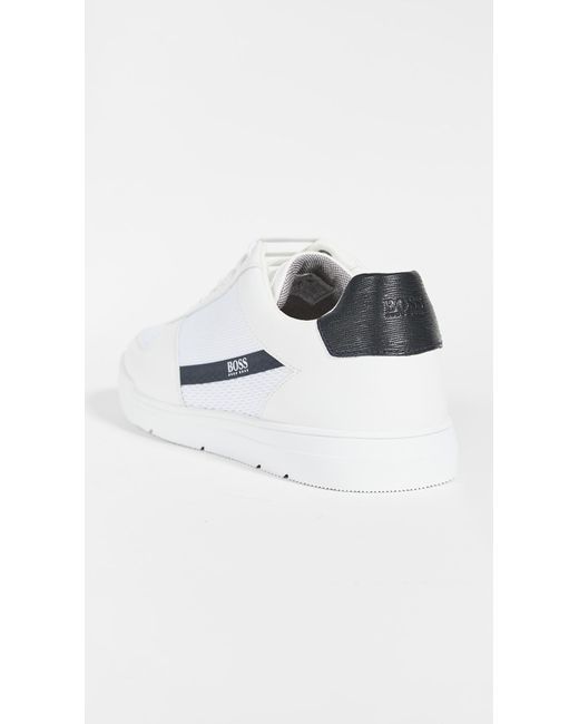 hugo boss white tennis shoes