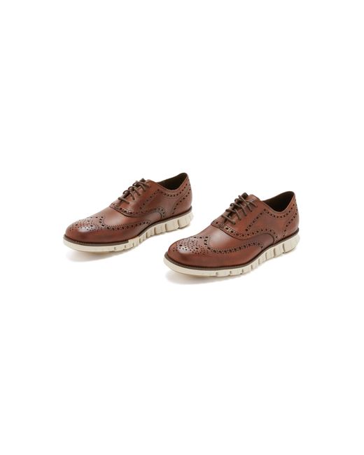 cole haan zerogrand wingtip oxford leather