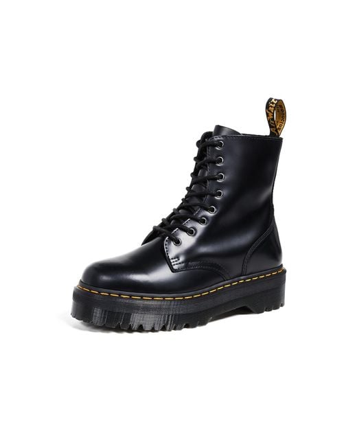 jadon platform 8 eye boot black