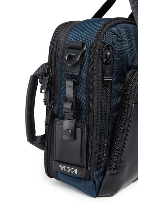tumi blue briefcase
