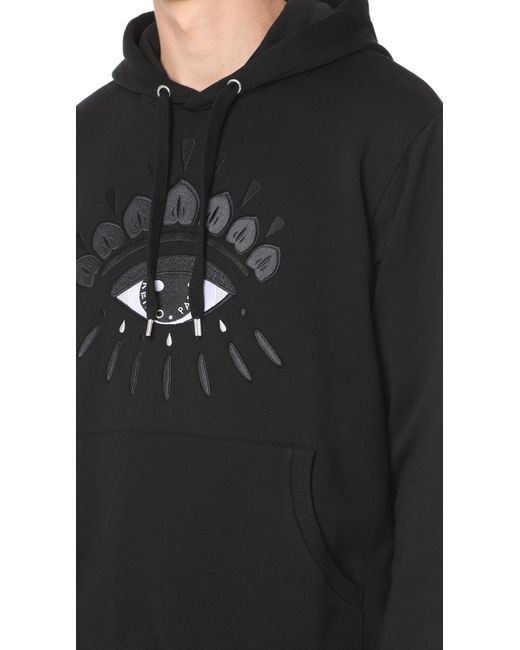 kenzo eye hoodie black