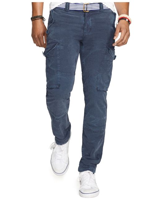 Polo Ralph Lauren Straight-fit Ripstop Cargo Pants in Blue for Men | Lyst