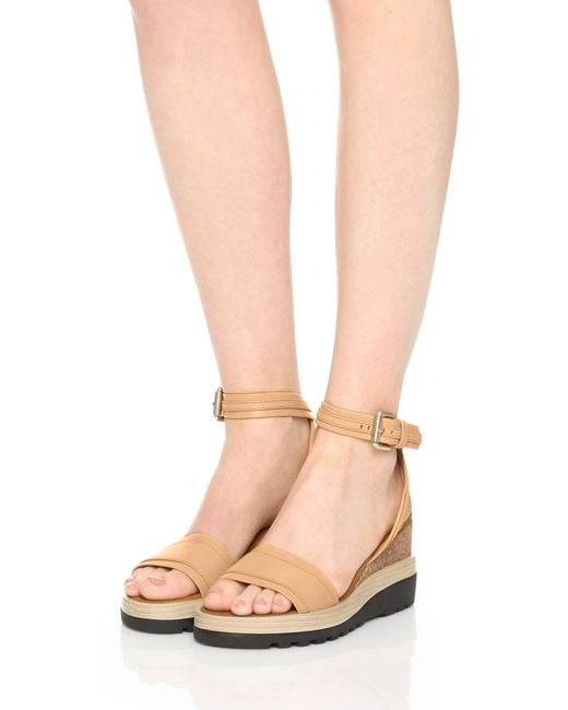 See By Chloé Robin Wedge Sandals in Natural | Lyst