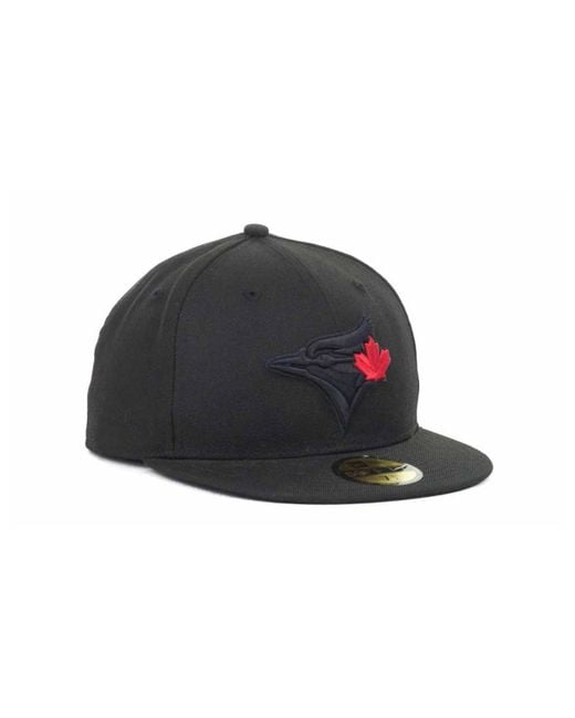 Men's New Era Black Toronto Blue Jays Team Low Profile 59FIFTY Fitted Hat