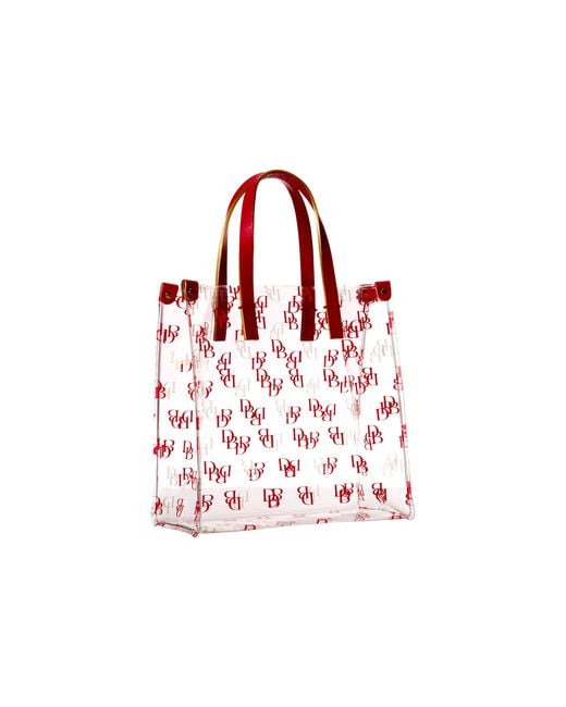 Dooney & Bourke Clear Shopper Bag in Red