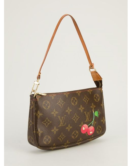 Louis Vuitton Louis Vuitton X Takashi Murakami 'Cerise Pochette' Bag in  Brown