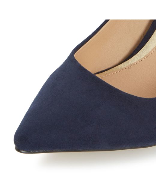 blue pointed court shoes