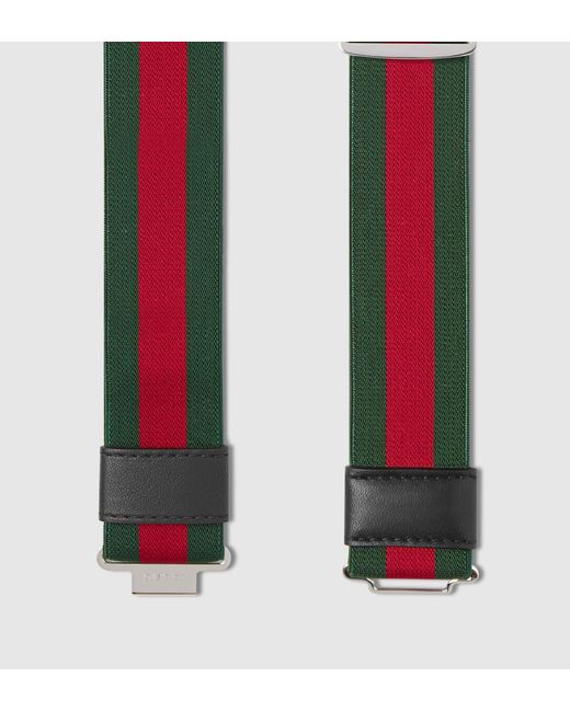 Gucci Elastic Web Belt in Green for Men Lyst