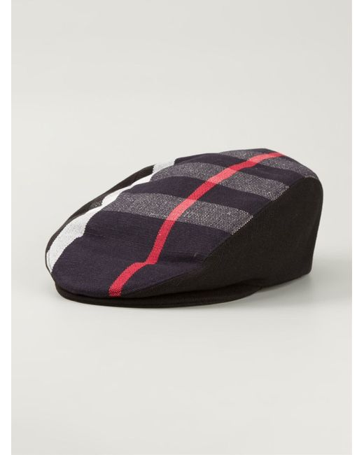 Burberry Check Flat Cap in Black for Men | Lyst display picture 1