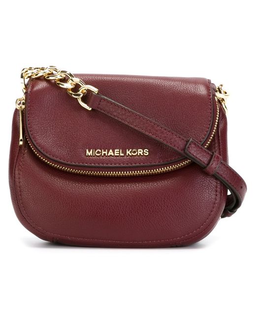 MICHAEL Michael Kors Purple Zipped Fold Over Top Cross Body Bag