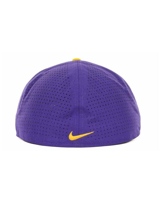 Nike Purple Lsu Tigers Ncaa Authentic Vapor Fitted Cap for men