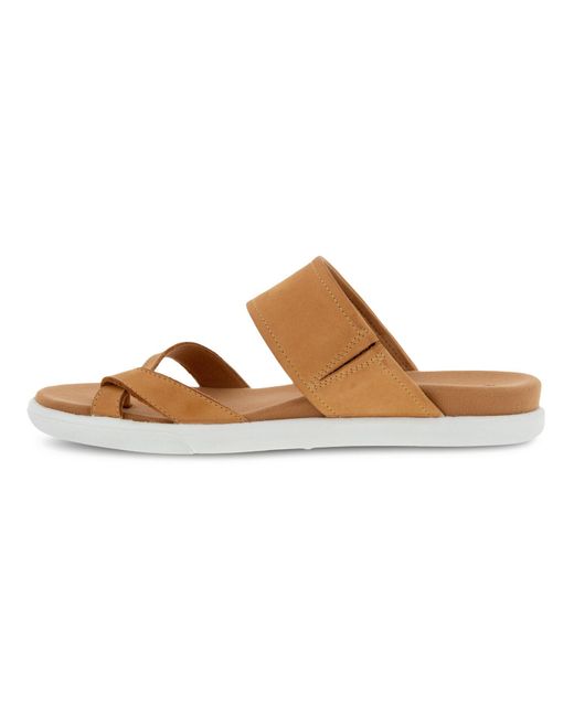 Ecco Damara Sandal Slide Size in Brown | Lyst