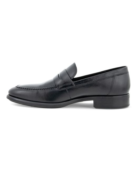 Ecco Leather Citytray Penny Loafers in Black for Men - Lyst