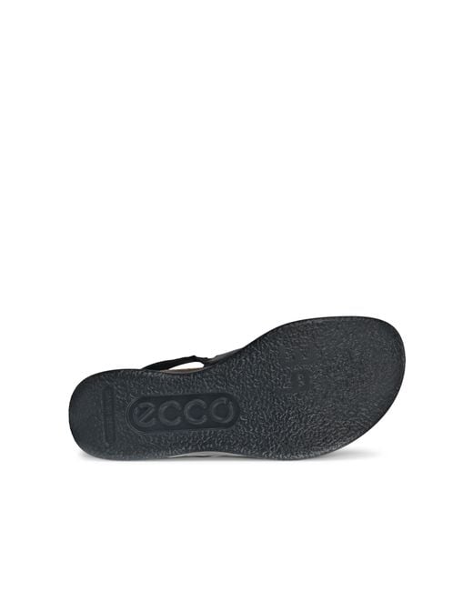 Ecco Black Flowt Wedge Cork