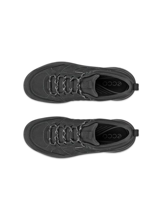 Ecco Black Premium Leather Waterproof Outdoor Shoes