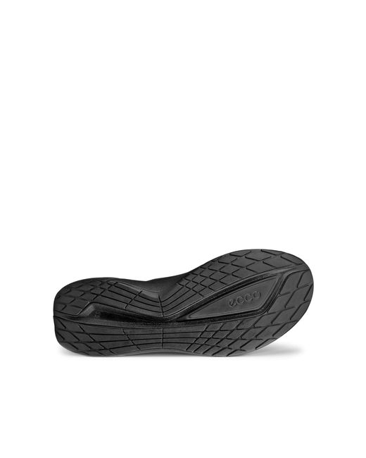 Ecco Black Slip-on Athleisure Leather Shoes