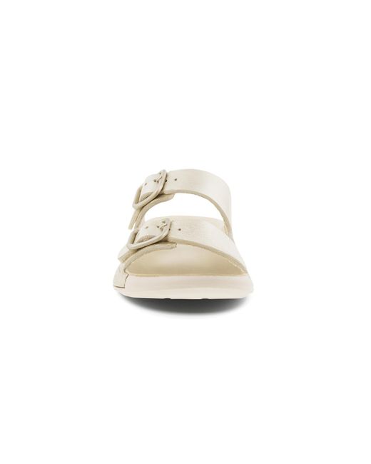 Ecco Cozmo Two Band Buckle Sandal Size in White | Lyst