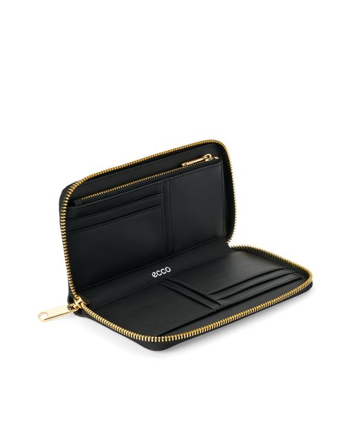 Ecco Black Wallet Zipped