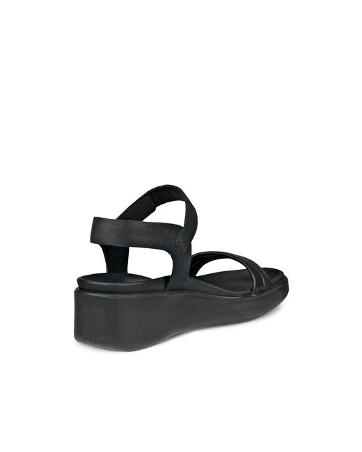 Ecco Black Flowt Lx Wedge Sandals Size
