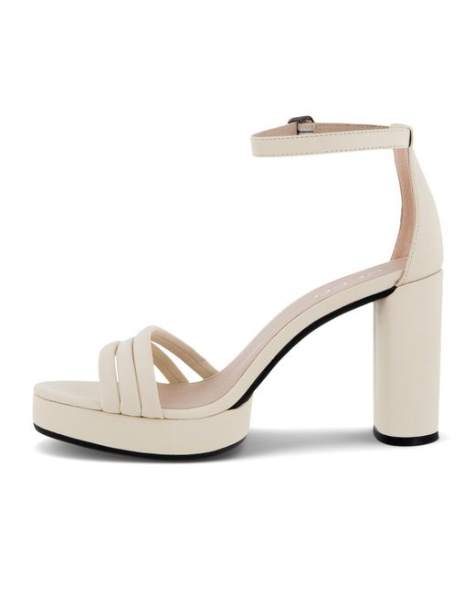 Ecco Leather Elevate Sculpted Sandal 75 in White | Lyst