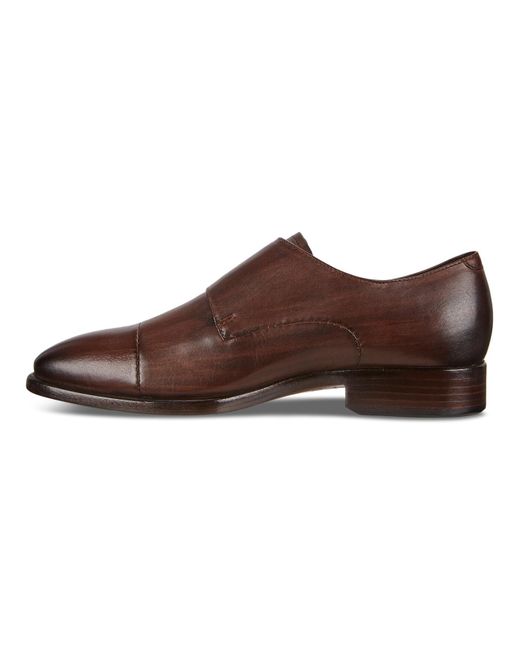ecco monk strap shoes