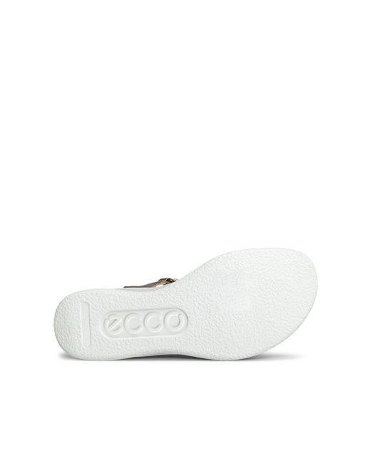 Ecco White Flowt Wedge Lx