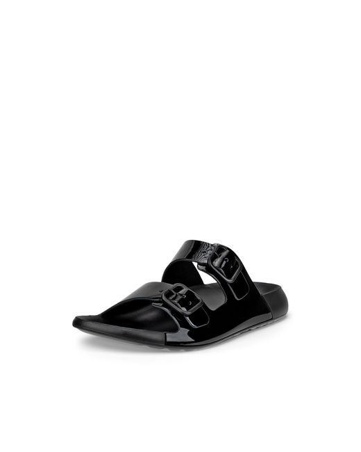 Ecco Black Flowt Cross Strap Sandal Size