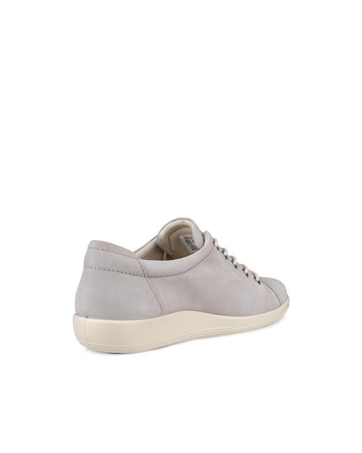 Ecco White Soft 2.0-Damen Sneaker Aus Nubukleder