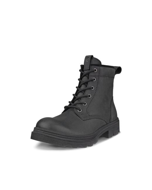 Ecco Black Grainer Waterproof Leather Boot Size