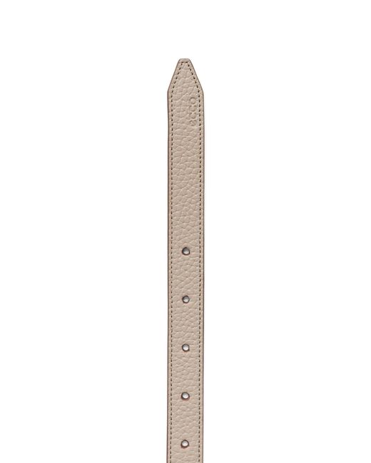 Ecco White Belts Pebble Leather