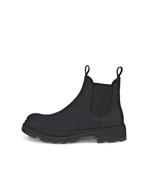 Ecco Black Grainer Chelsea Boot Size