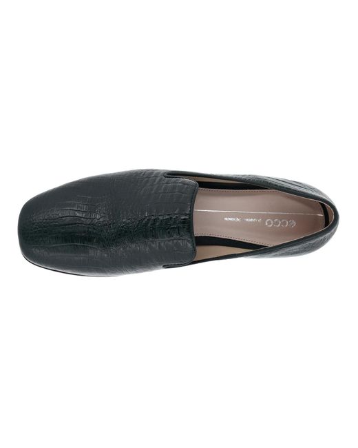 Ecco Anine Squared Smoking Loafer in Black - Lyst