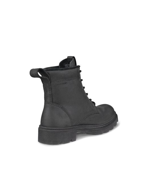Ecco Black Grainer Waterproof Leather Boot Size