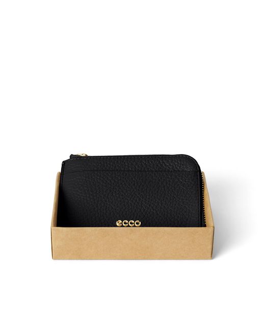 Ecco Black Zipped Pebbled