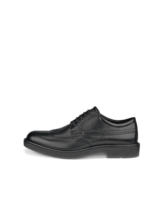 Ecco Black Metropole London Wingtip Shoes Size for men