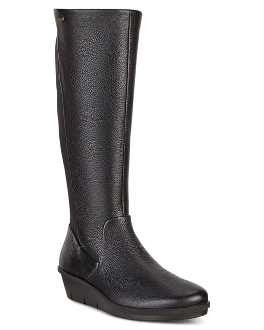ecco black knee high boots