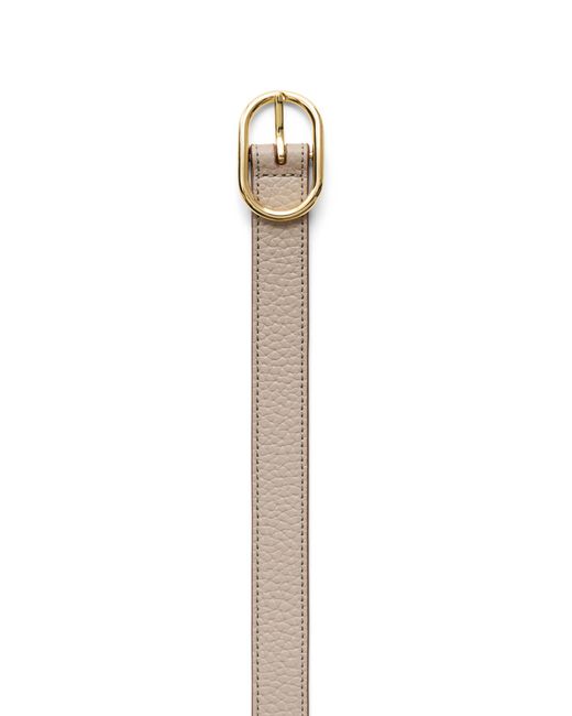 Ecco White Belts Pebble Leather