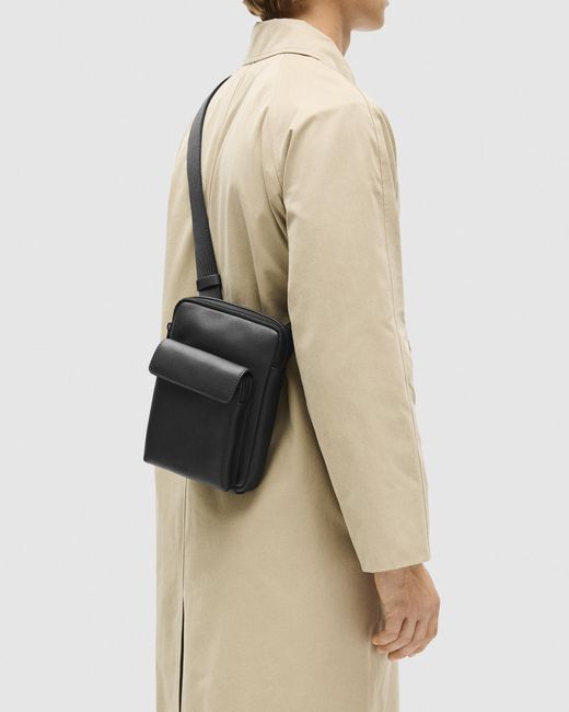 Ecco Black Flat Pouch City Crossbody